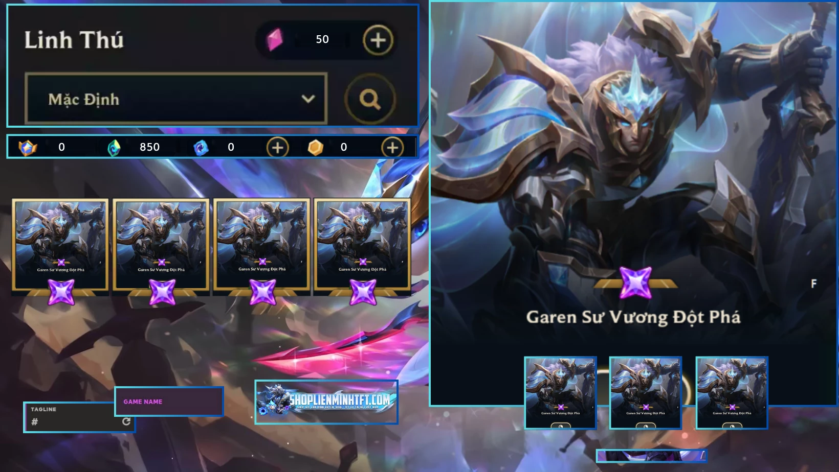 GAREN SƯ VƯƠNG ĐỘT PHÁ ACC CLONE